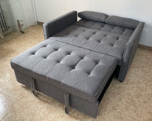 Sofá Cama Gris Oscuro 2 Plazas Clic-Clac