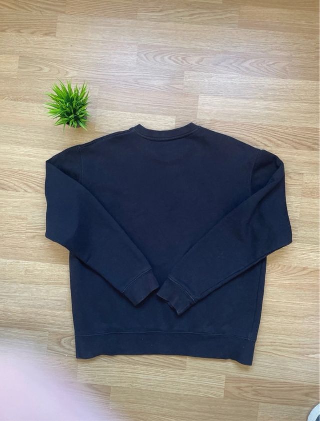 Sudadera Zara Negra sin capucha