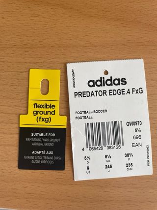 Adidas Predator Edge.4 FxG J T38 2/3 Naranjas