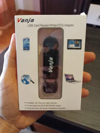 Adaptador Lector Tarjetas Vanja USB C SD MicroSD