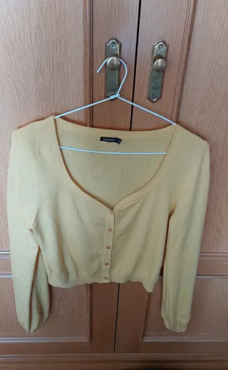 Chaqueta corta amarilla mujer talla 42