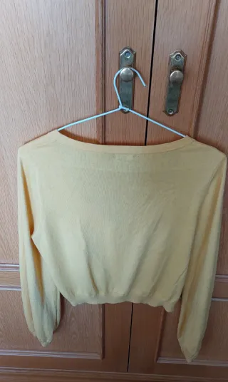 Chaqueta corta amarilla mujer talla 42