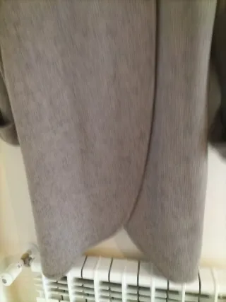Chaqueta larga lana marrón jaspeado