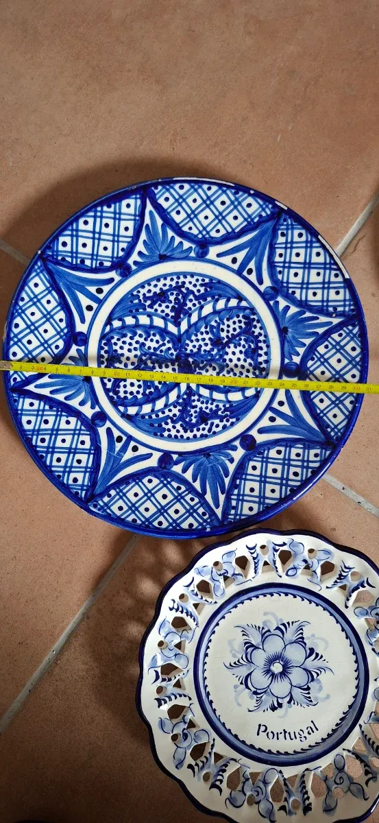 Lote 4 platos cerámica decorativa