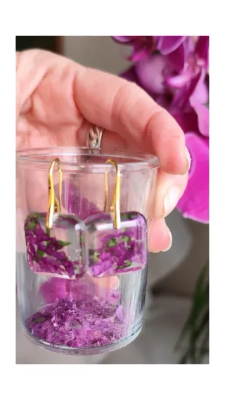 Joyería Orquídea Natural Morada