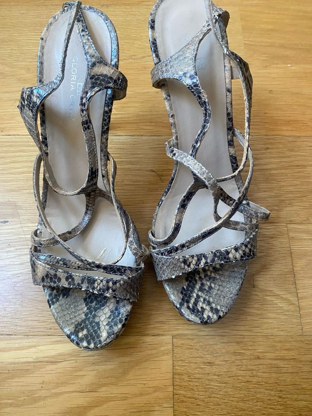 Sandalias Gloria Cruz Piel Serpiente