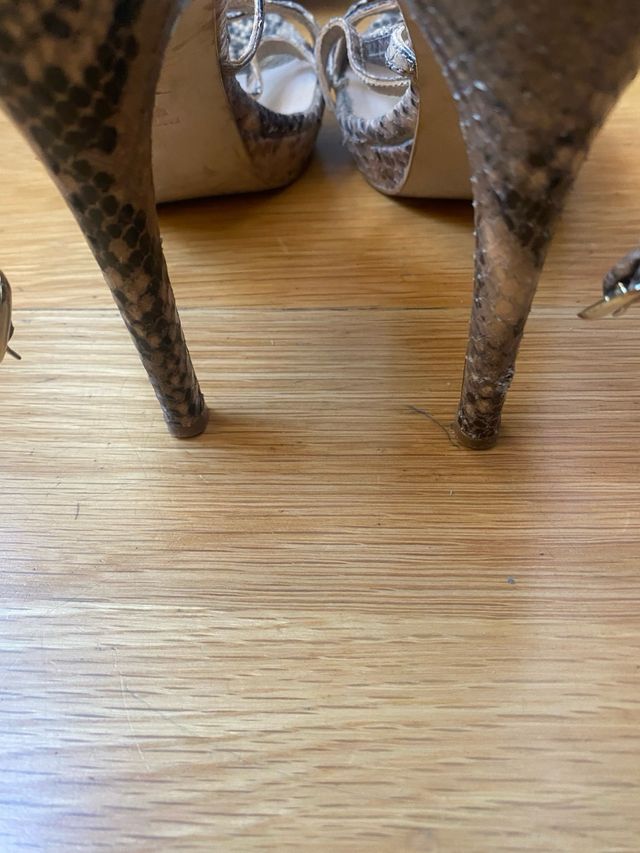 Sandalias Gloria Cruz Piel Serpiente