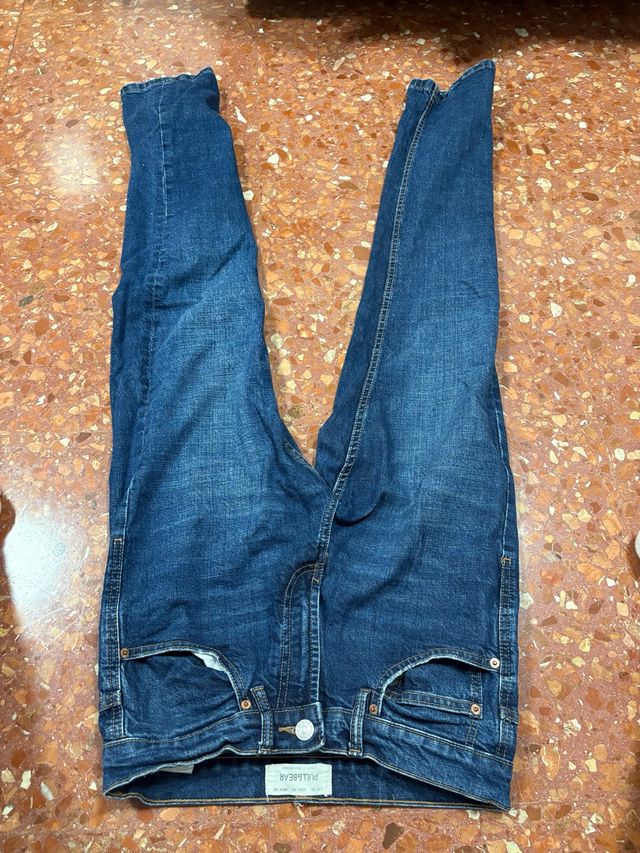 Pantalón vaquero mujer Pull&Bear azul