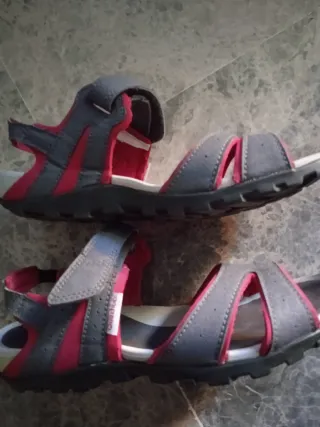 Sandalias Quechua mujer gris y rosa