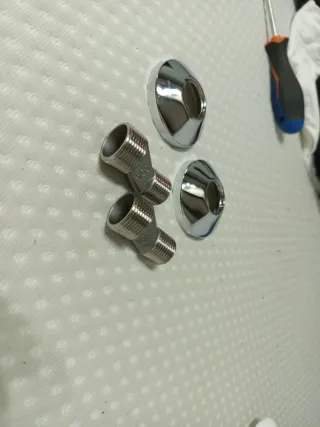 Juego de embellecedores cromados y excentricas