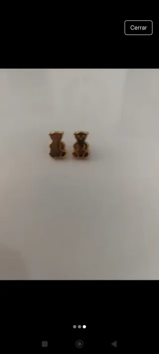 Pendientes Oso Oro 18k 1.5g