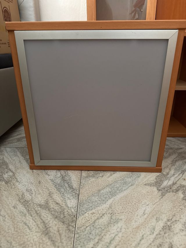 Estantería moderna madera y cristal