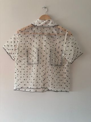Camisa HOSS INTROPIA lunares transparente T34