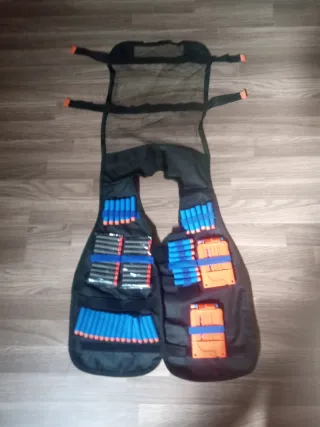 Chaleco Táctico Nerf con Balas y dos cargadores 