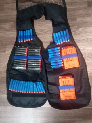 Chaleco Táctico Nerf con Balas y dos cargadores 