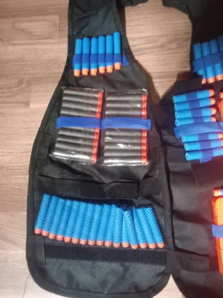 Chaleco Táctico Nerf con Balas y dos cargadores 