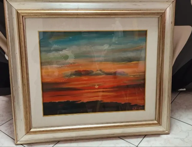 Quadro Paesaggio Val di Fiemme Alessandro V. 1996