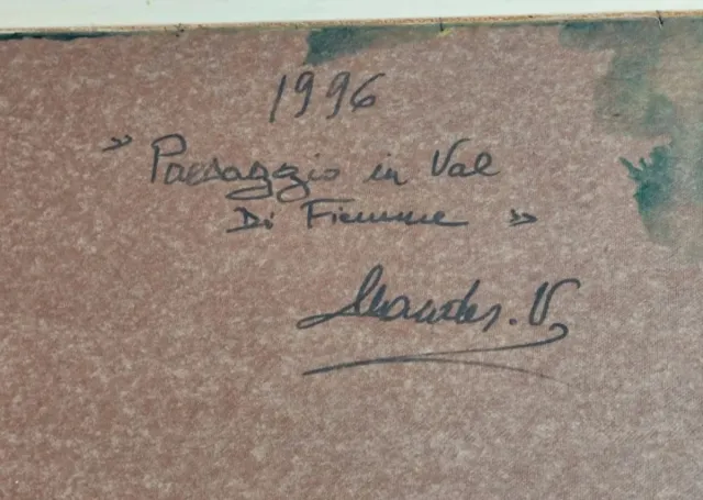 Quadro Paesaggio Val di Fiemme Alessandro V. 1996