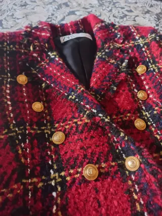 Blazer Tweed Zara Mujer