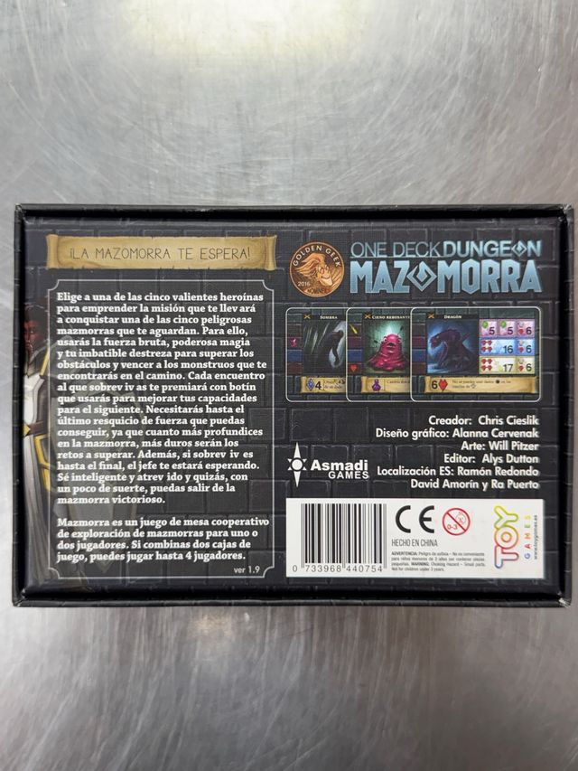 One Deck Dungeon: Mazomorra, Juego de Mesa