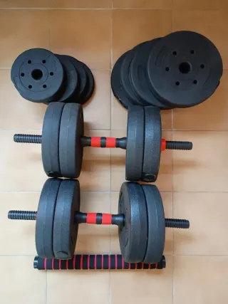 Juego Mancuernas Ajustables Pesas Gimnasio