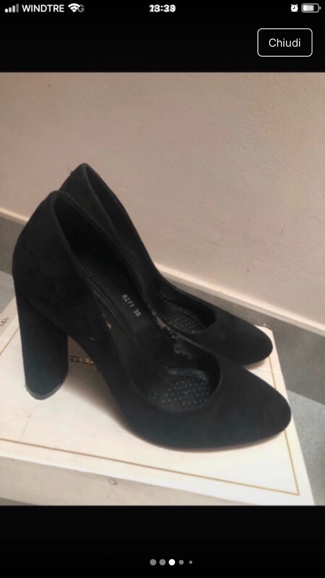 Scarpe tacco nere donna taglia 38