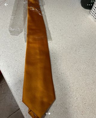 Corbata dorada dorado anaranjado