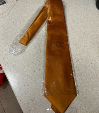 Corbata dorada dorado anaranjado