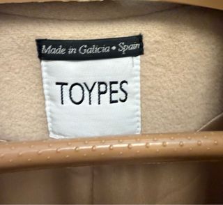 Abrigo largo de lana mujer beige Toypes