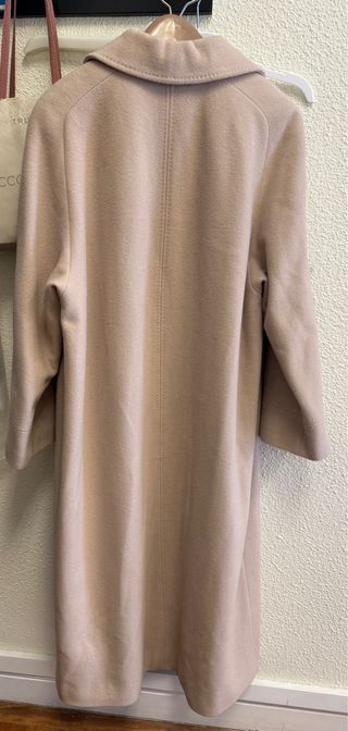 Abrigo largo de lana mujer beige Toypes