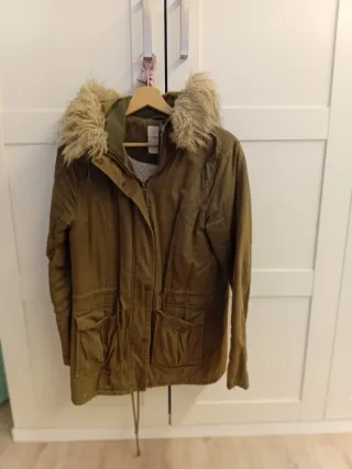 Parka Chaqueta Verde Militar con Capucha