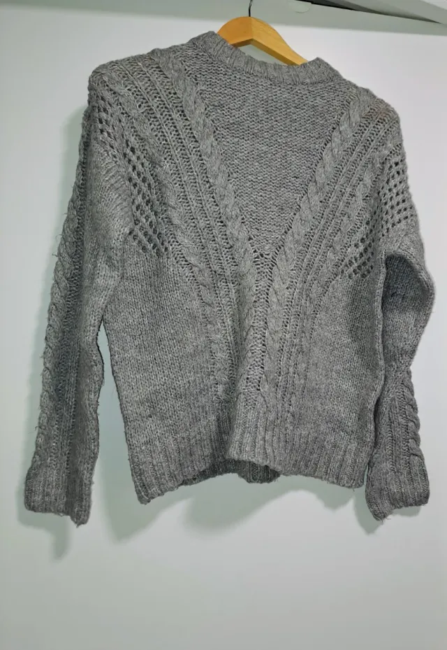 Jersey Cortefiel Gris Mujer