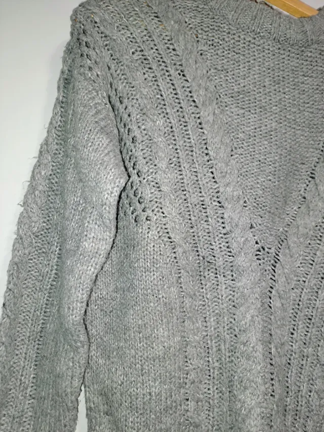 Jersey Cortefiel Gris Mujer