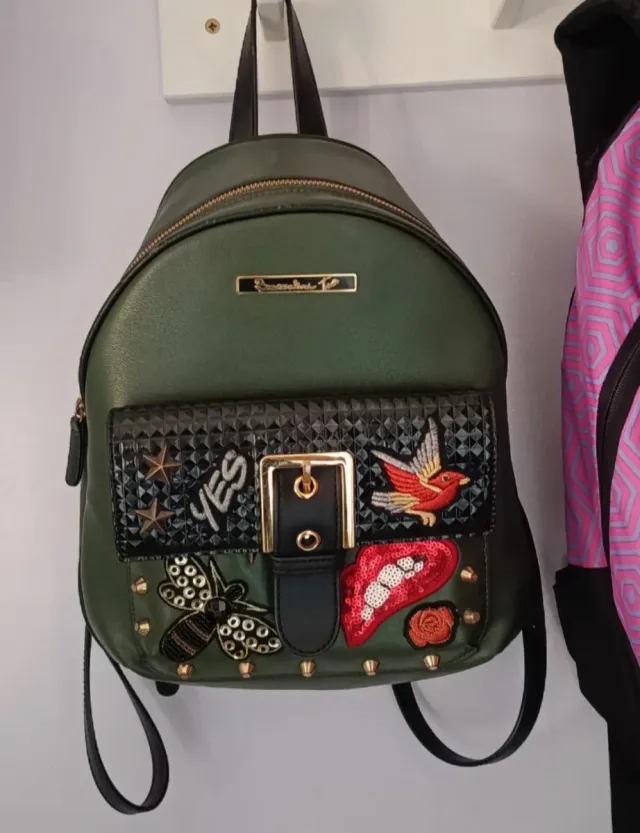 Zainetto Braccialini Verde Patch Multicolor