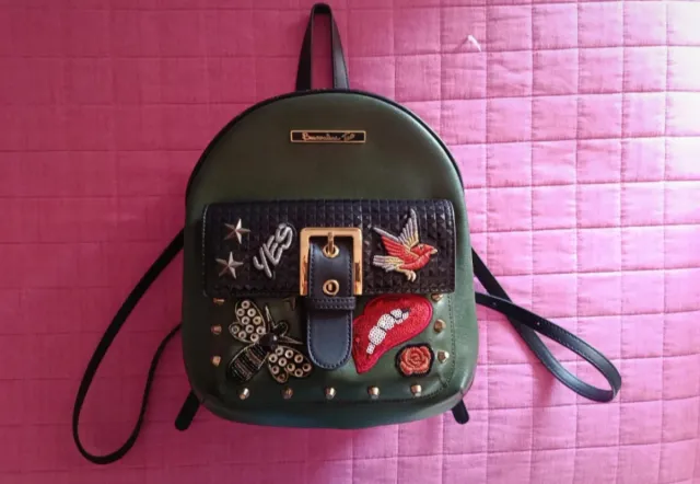 Zainetto Braccialini Verde Patch Multicolor