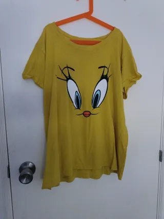 Camiseta Piolín Talla Única Amarilla