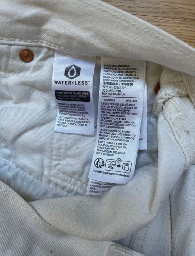 Vaqueros Levi's 501 Blancos