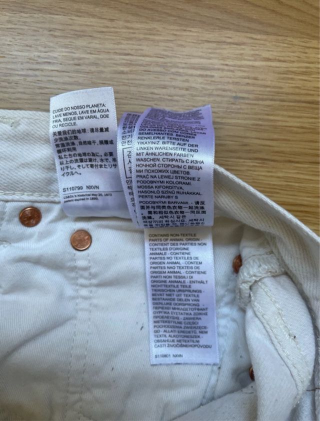 Vaqueros Levi's 501 Blancos