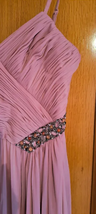 Vestido de fiesta rosa usado sólo un dia