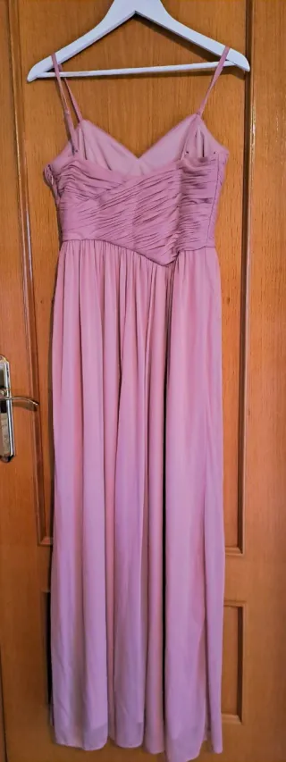 Vestido de fiesta rosa usado sólo un dia