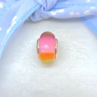 CHARM MURANO ROSA ROSE GOLD COLORES