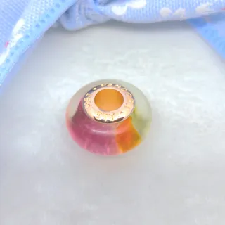 CHARM MURANO ROSA ROSE GOLD COLORES