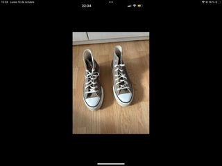 Converse plataforma grises talla 37