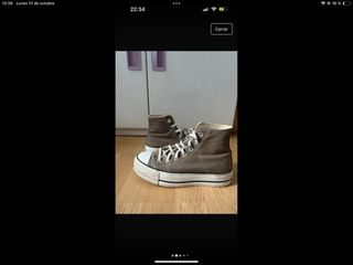 Converse plataforma grises talla 37