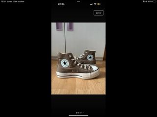 Converse plataforma grises talla 37