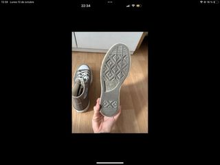 Converse plataforma grises talla 37
