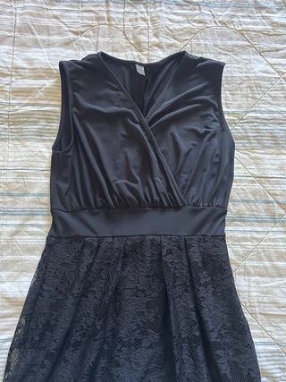 Abito nero con gonna inpizzo Yamamay