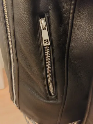 Chaquetón Mujer Piel Negro Talla S