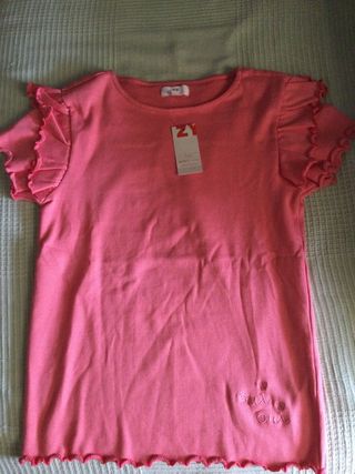 Camiseta rosa niña