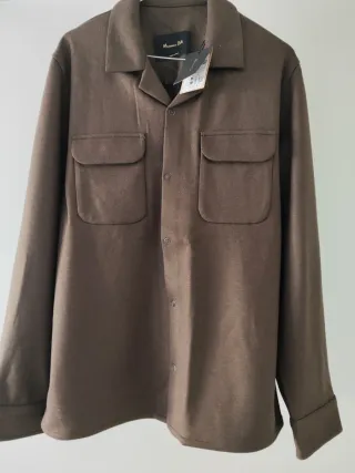 Sobrecamisa Massimo Dutti M Franela Lana nueva 